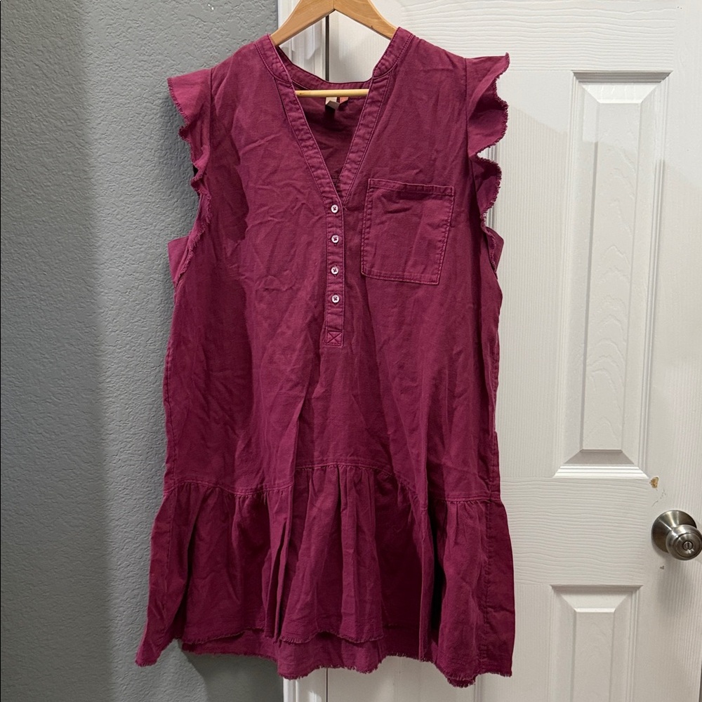 Anthropologie | Pilcro flounced tunic dress size large - Picture 4 of 6